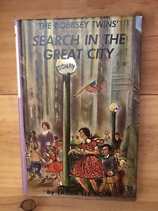 1960 THE BOBBSEY TWINS SEARCH IN THE GREAT CITY #9 HARDCOVER  - Picture 1 of 8