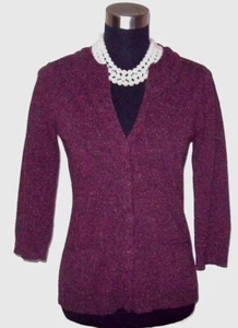 J Jill Knit Sweater Jacket Sz S Silk Wool Cardigan Boucle Dress Casual ~SZ S - Picture 1 of 5