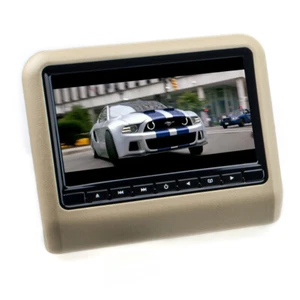 9" 22.9 cm TFT LCD Headrest Monitor DVD Player USB SD CAR universal beige - Picture 1 of 7