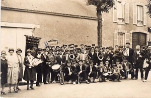 71 CARTE PHOTO fanfare de SANVIGNES les MINES au concours de Corbigny 58 Niévre - Photo 1/2