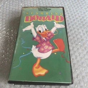 Starring Donald - Disney - Rare - VHS - Cleaned & Tested - Picture 1 of 4