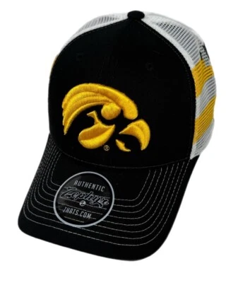 Zephyr NCAA Iowa Hawkeyes “Double Take” Curved Bill Trucker Mesh ADJ Hat NWT - Image 1 of 4