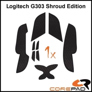 Corepad Soft Grips black Logitech G303 Shroud Edition Self-Adhesive Grip Tapes - Picture 1 of 1