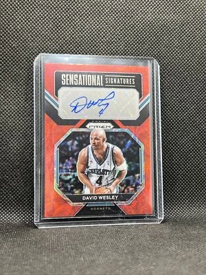 2022-23 Prizm DAVID WESLEY Sensational Signatures Auto Choice Red Scope Hornets - Image 1 of 4