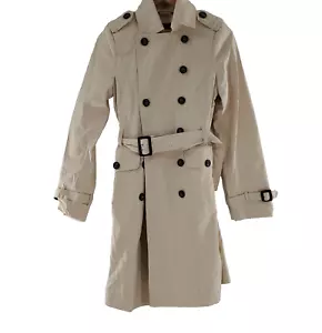 ZARA Woman Tan Tench Coat Small Button Front Belted - Picture 1 of 7