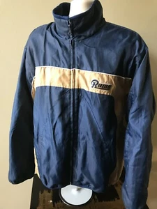 G-III Apparel (L) NFL St Louis RAMS Reversible Embroidered Logo Full Zip Jacket - Picture 1 of 5
