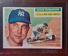 1956 Topps NY Yankees Eddie Robinson Baseball Card # 302