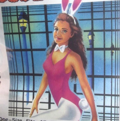 COCKTAIL BUNNY WAITRESS sexy costume 1990s playmate Rabbit Ears model NWT - Image 1 of 4