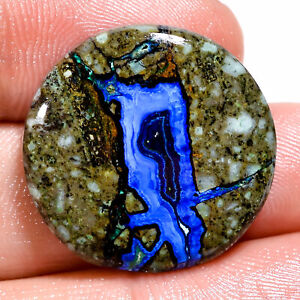 26.50 Cts 100% Natural Excellent Azurite Round Shape 22X22X5MM Cabochon Gemstone