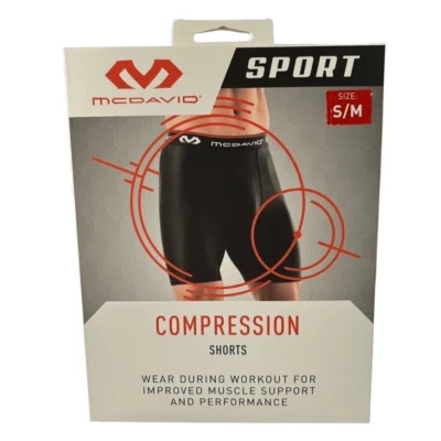 Pantalones Cortos de Compresión McDavid Para Hombre S/M Correr Poli Spandex Negro 26-32" Foto 1 de 4