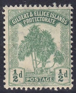 GILBERT & ELLICE 1911 SG8 ½d GREEN MNH - Picture 1 of 2