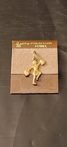 SCHÖNER STERLINGSILBER VERMEIL CHEERLEADER CHARM NEU!!! - Bild 1 von 5