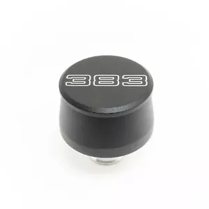 383 Logo Black Billet Aluminum Push In Breather Chevy Ford Mopar SBC - Picture 1 of 3