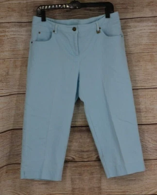 Pantalones cortos TanJay para mujer talla 8 tiro medio pierna recta azul cielo Foto 1 de 4