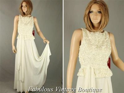 New JS COLLECTIONS Applique Beaded Chiffon Wedding Dress Formal Evening Gown 8 - Image 1 of 4