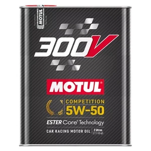 Motul 300V Competition 5W50 Olio Motore 100% Sintetico Racing 2 Litri Ester Core - Foto 1 di 6