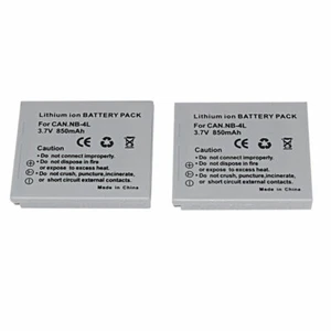 2 piezas Batería NB-4L para Canon IXUS 50 55 60 65 80 75 100 I20 110 115 120 130 IS - Imagen 1 de 6