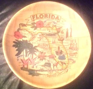 MID CENTURY MODERN BAMBOO BOWL FLORIDA - Picture 1 of 1