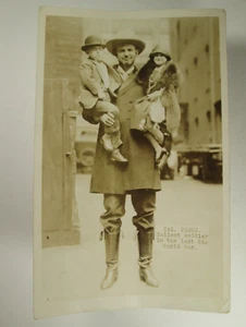 RPPC - Midget Couple and Col Parks Giant WWI Soldier - Picture 1 of 3