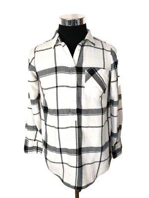 Camisa Merona Para Mujer Talla M Pullover Franela Tejida Azul Marino Blanco Hilo Metálico Foto 1 de 4