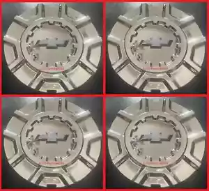 4 New 2014-2018 Chevrolet Silverado High Country 20" Wheel Center hub Caps - Picture 1 of 4
