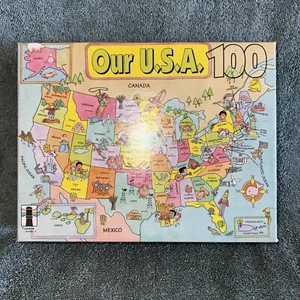 Vintage 1993 Our USA Puzzle 100 Pieces Rainbow Sealed NOS 11.5"x15" - Picture 1 of 6