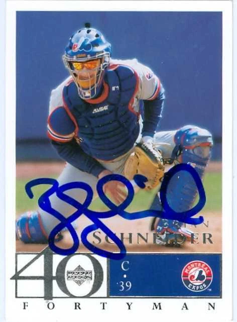 Brian Schneider autographed Baseball Card (Expos) 2003 Upper Deck Fortyman #559 - Image 1 of 1