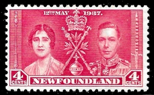1937 CANADAš„Newfoundland SC 231 / CORONATION ISSUE š„ MLH VF - Picture 1 of 2
