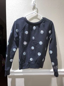 Victoria’s Secret PINK Sequin Polka Dot Crew Neck Sweater Size XS - Picture 1 of 12