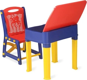 Kids Study Table | Sturdy & Ergonomic Desk Chair Homework Play with Storage - Picture 1 of 4