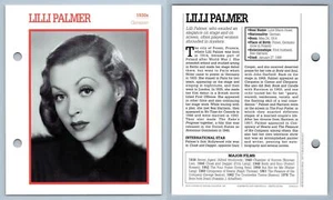 Lilli Palmer - 1930's Atlas Editions Movie Star Card - Picture 1 of 1