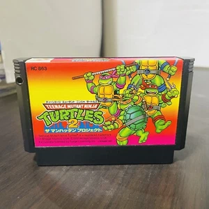 Turtles 2 Nintendo Famicom Konami 1991 Japanese Version RC863 Action Retro - Picture 1 of 24