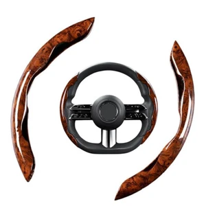 15'' Auto Car Steering Wheel Cover Wood Grain Non-slip Car Steering Wheel Covers - Picture 1 of 6