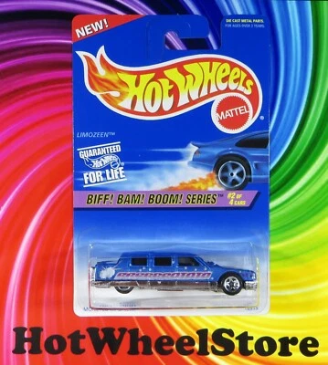 1997  Hot Wheels  Blue   LIMOZEEN   Biff! Bam! Boom! Series #542   HW18-080223 - Image 1 of 4