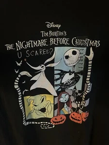 Large Nightmare Before Christmas Shirt L Jack Skeleton Sally Oogie Boogie Zero - Picture 1 of 5