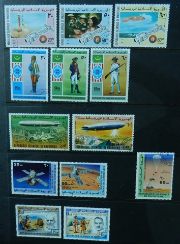 Mauritania 1975/77 13 stamps SG 490/544 range Used cat £11.50 Cover