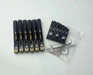 6 Strings Saddle Headless Guitar Bridge With Nut Plate for Headless Guitar Parts - Picture 1 of 11