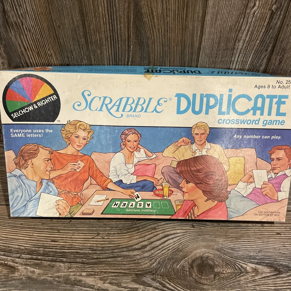 VTG 1982 Scrabble Brand Duplicate Crossword Game by Selchow & Righter-Preowned - Image 1 of 4