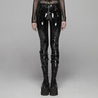 New PUNK RAVE Heavy Metal Rock Gothic Shiny Leather Black pants WK-378 FAST POST