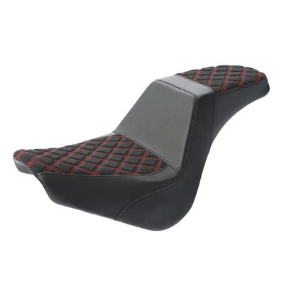 Black Red Driver & Passenger Seat Fit For Harley Softail Street Bob FXST 2018-24 - Изображение 1 из 4
