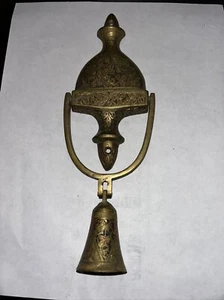 Vintage Door Knocker  Genuine Brass with bell made in India  1979 - Picture 1 of 7