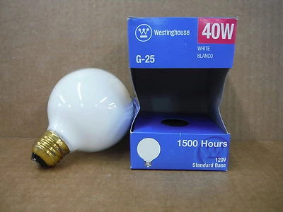 Westinghouse 40W G-25 White 120V Standard Base - Image 1 of 3