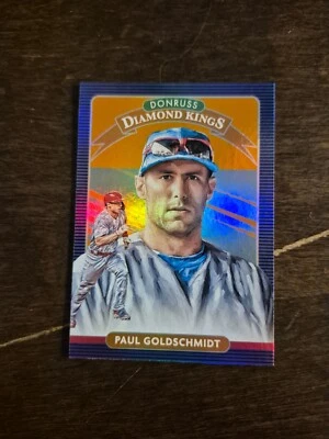 2020 Donruss Paul Goldschmidt St Louis Cardinals Diamond Kings Holo Orange - Image 1 of 2