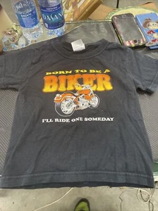 youth boys born to be a biker shirt size XS - Picture 1 of 2
