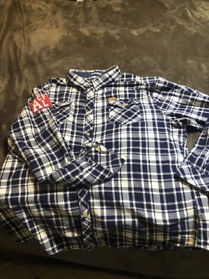 Men's 4X Akoo Plaid Flannel Button Up Shirt- Old School- Thick Material - Image 1 of 4