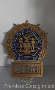 NYC Polizei Detektiv Abzeichen groß Wandbehang von Kraemer künstlerische Metalldesigns - Bild 1 von 12