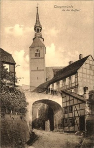 TANGERMÜNDE ~1910/20 alte AK Sachsen-Anhalt Kirche Strasse Partie a.d. Roßfurt - Bild 1 von 1