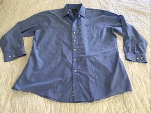 Stafford Herren Hemd Größe XL (17-17 1/2) 34-35 Knopfleiste Langarm Blau - Bild 1 von 6