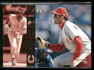 1994 Select #319 Will Clark Texas Rangers - Picture 1 of 2