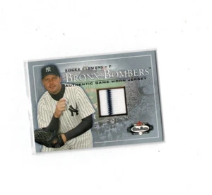2003 Fleer Box Scores Bronx Bombers  Game Used Jersey Roger Clemens 1 Of 10 - Picture 1 of 2